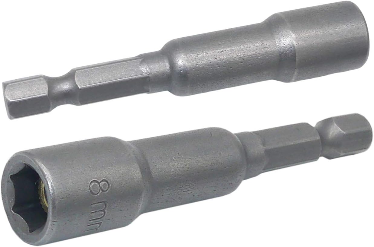 8mm Hex Shank Magnetic Nut Driver Power Screw Drill Bits Socket Wrench Tools 2Pcs