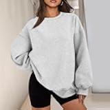 Women's Oversized Fleece Pullover - Crewneck Sweater, Soft Winter Comfort