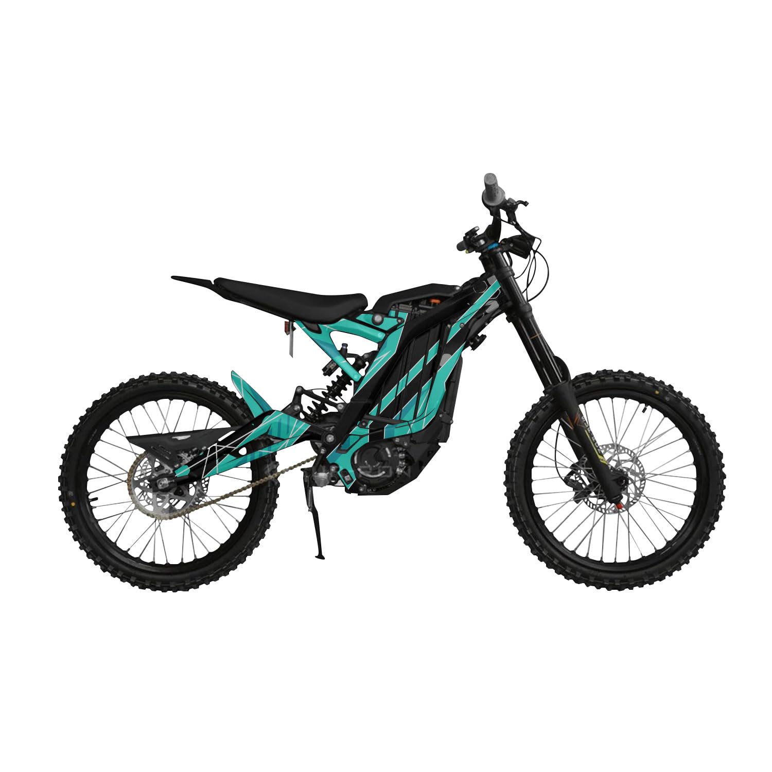 Surron Light Bee Graphics Kit Wrap - Racing Chaos Cyan - Sur-Ron Skin - Premium 3M Vinyl Protective Wrap Decal Cover - Easy to Apply | Crafted in The USA by MightySkins