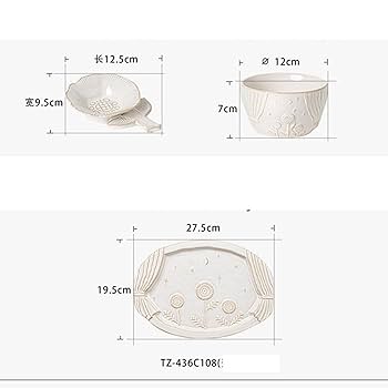 Amazon｜食器セット 3点入り 蒲公英エンボス ボウル お皿 調味料