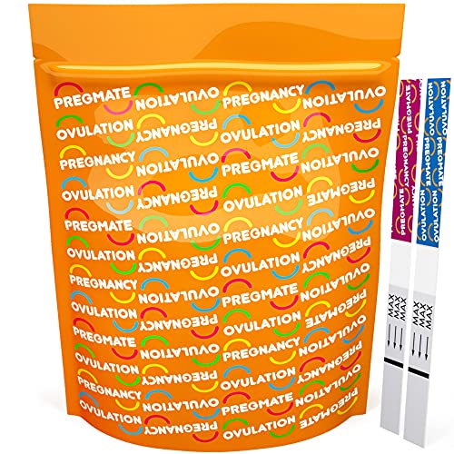 PREGMATE 60 Ovulation LH and 30 Pregnancy HCG Test Strips Predictor Kit Combo (60 LH + 30 HCG)