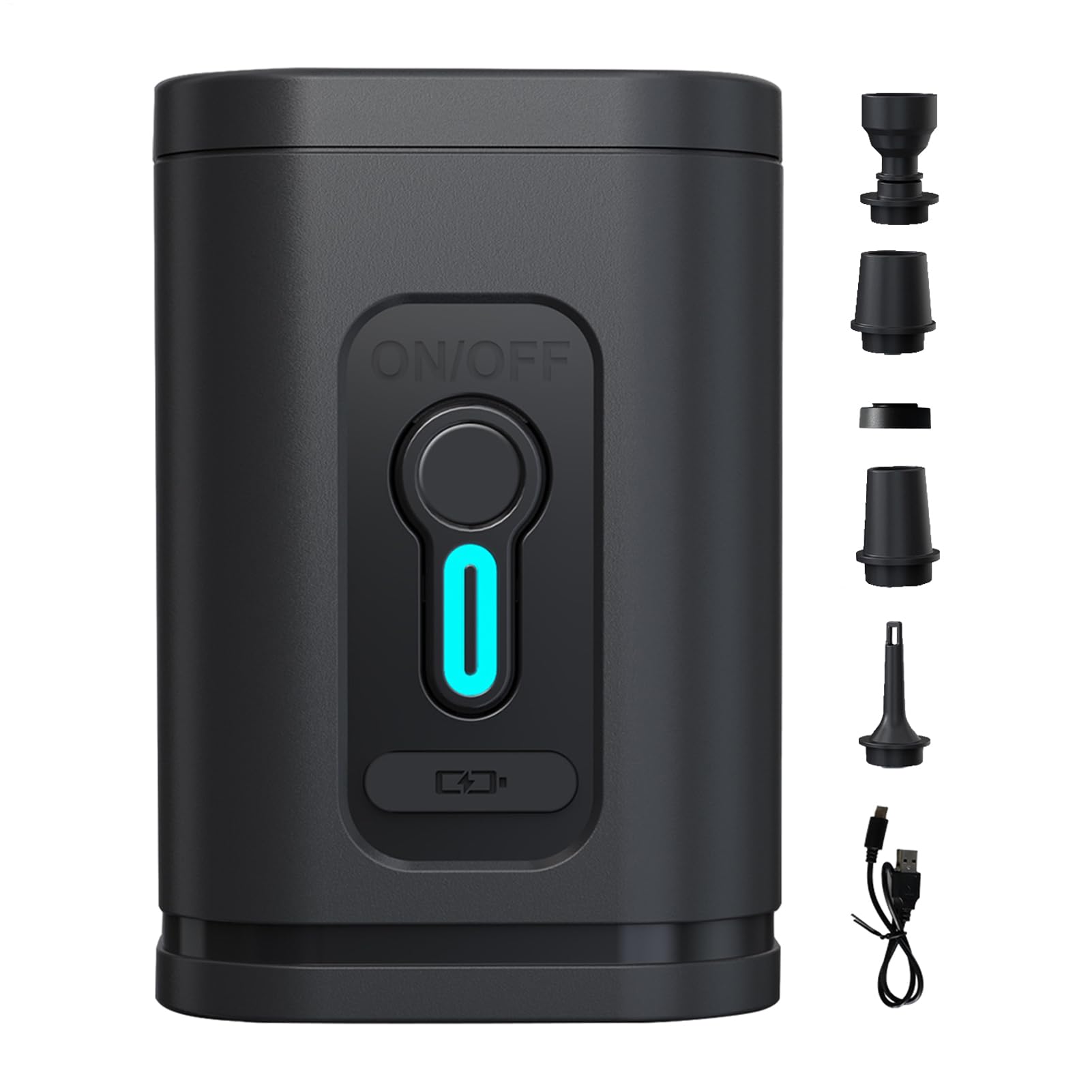 Rechargeable Inflation Pump,Electric Air Pump, Inflatable Balloon Airblower, With 5 Valves, For Inflatables Mini Vacuum Storage Bag Air Suction Pumps