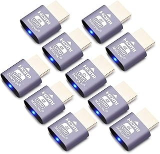 HDMI Dummy Plug fit-Headless Display Emulator DDC EDID Headless Ghos with Windows Mac OSX Linux Great for Graphics Acceleration Support 3840x2160@60Hz 10P