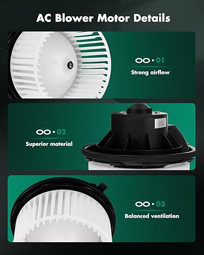 Vista 1543 de SCITOO 700188 Reemplazo del motor del ventilador HVAC con jaula de ventilador para Toyota Tacoma 2005-2015, reemplazo OE - 87103-04043, 87103-04044