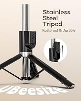 Vista 4 de UBeesize Trípode para selfie stick para iPhone y Android, trípode extensible de 52 pulgadas con control remoto, palos de selfie portátiles