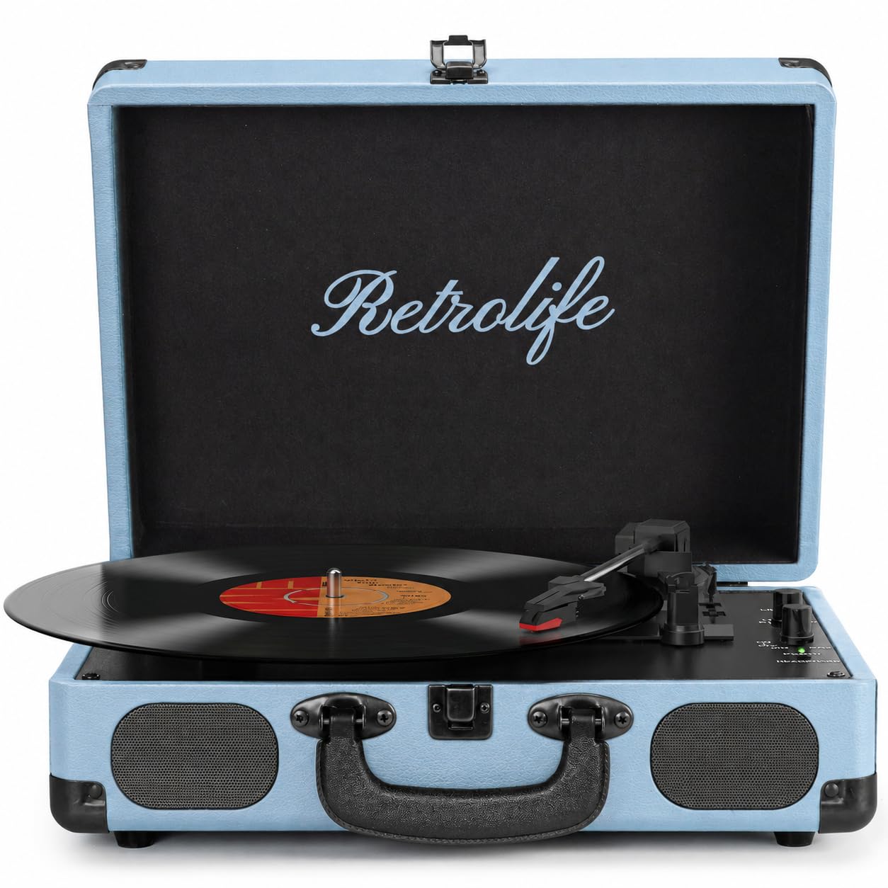 Retrolife® Vinyl Record Player with Speakers, Bluetooth Vinyl Player