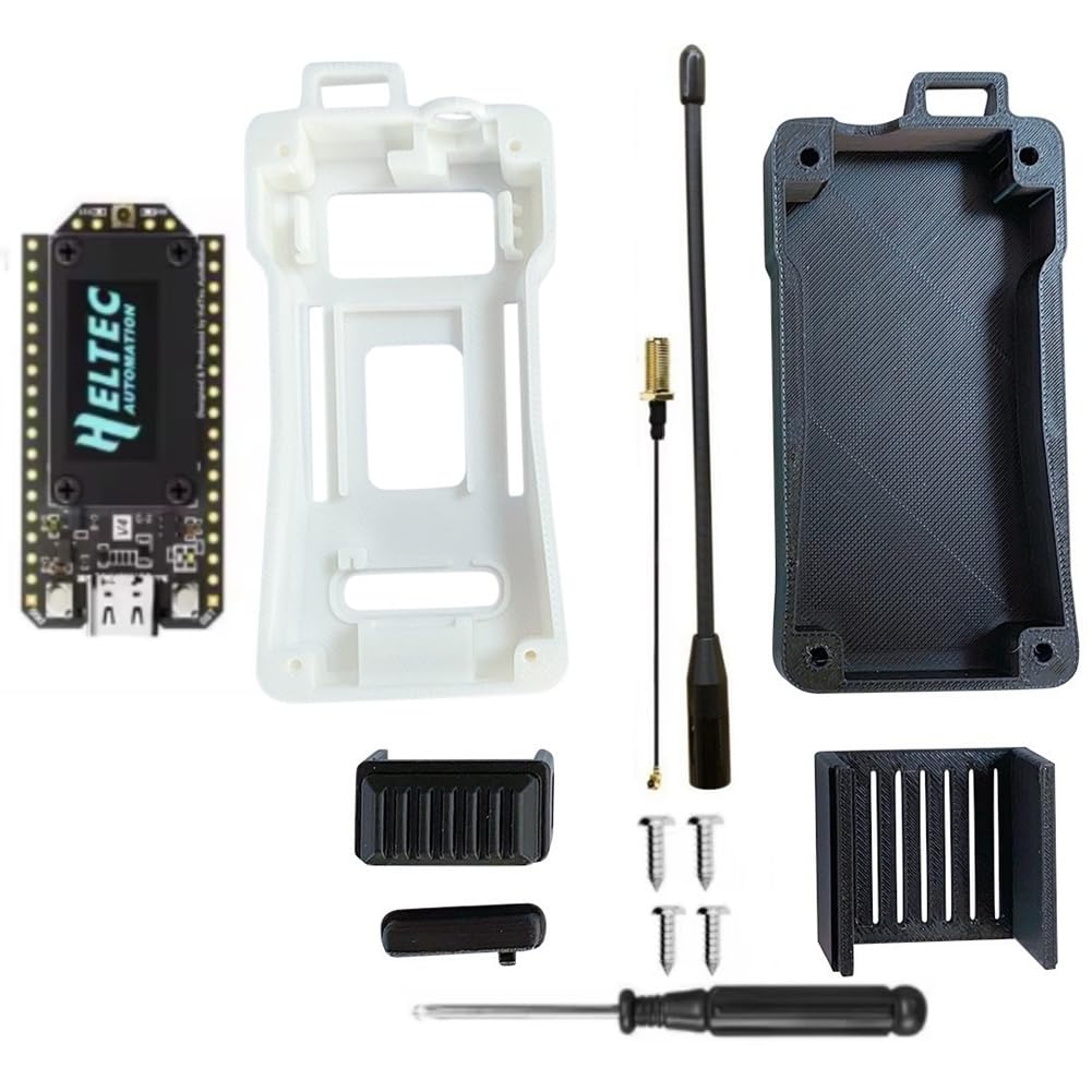Kit de Développement Meshtastic Heltec WiFi Lora 32 V4 Meshcore - SX1262 avec Boîtier D'Antenne Module Maillé Alimenté par Énergie Solaire A