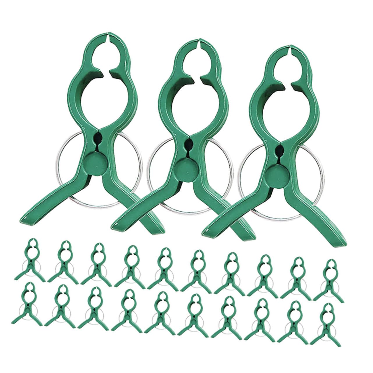 BESPORTBLE 3 Sätze Gartenclip-Set Stützclips Für Pflanzenstämme Abstecken Pflanzen-stützklammern Gitterclips Bieger Gartenclips Pole Kirschtomaten Stangen Stand Fix Green Plastik 60 Stück * 3