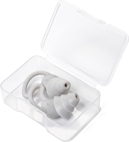Miniatura 8 de 10 pares de tapones de silicona para los oídos con aleta de tiburón reutilizables con funda de plástico, suave, lavable individualmente envueltos