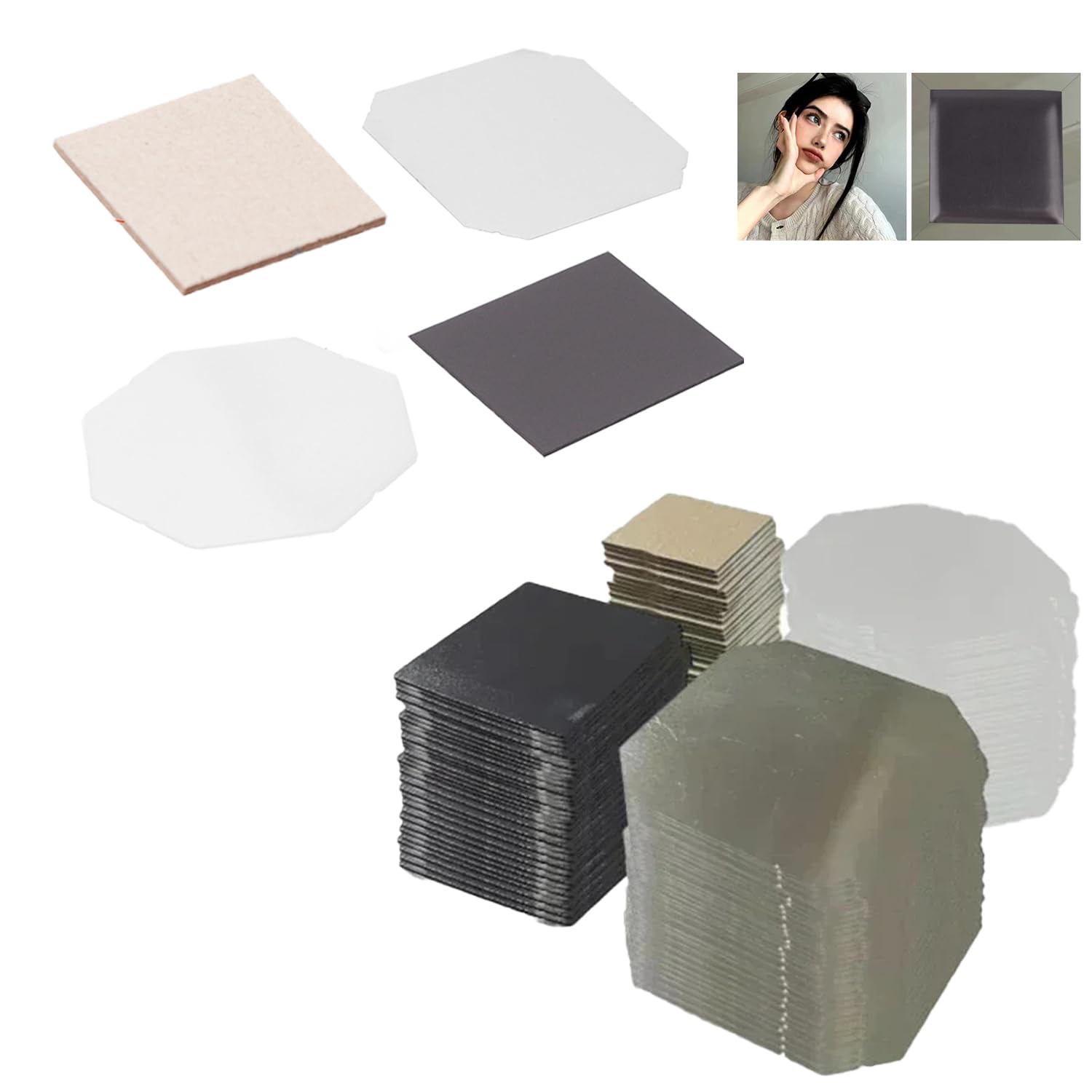 MYUYEE 50Mm Photo Magnet Machine,Square Fridge Magnet Badge Maker Machine With 150 Sets Of Consumables, Paper Cutter, Diy Button Press Machine For Gift Button, Team Badge Machin(1000 Consumables)