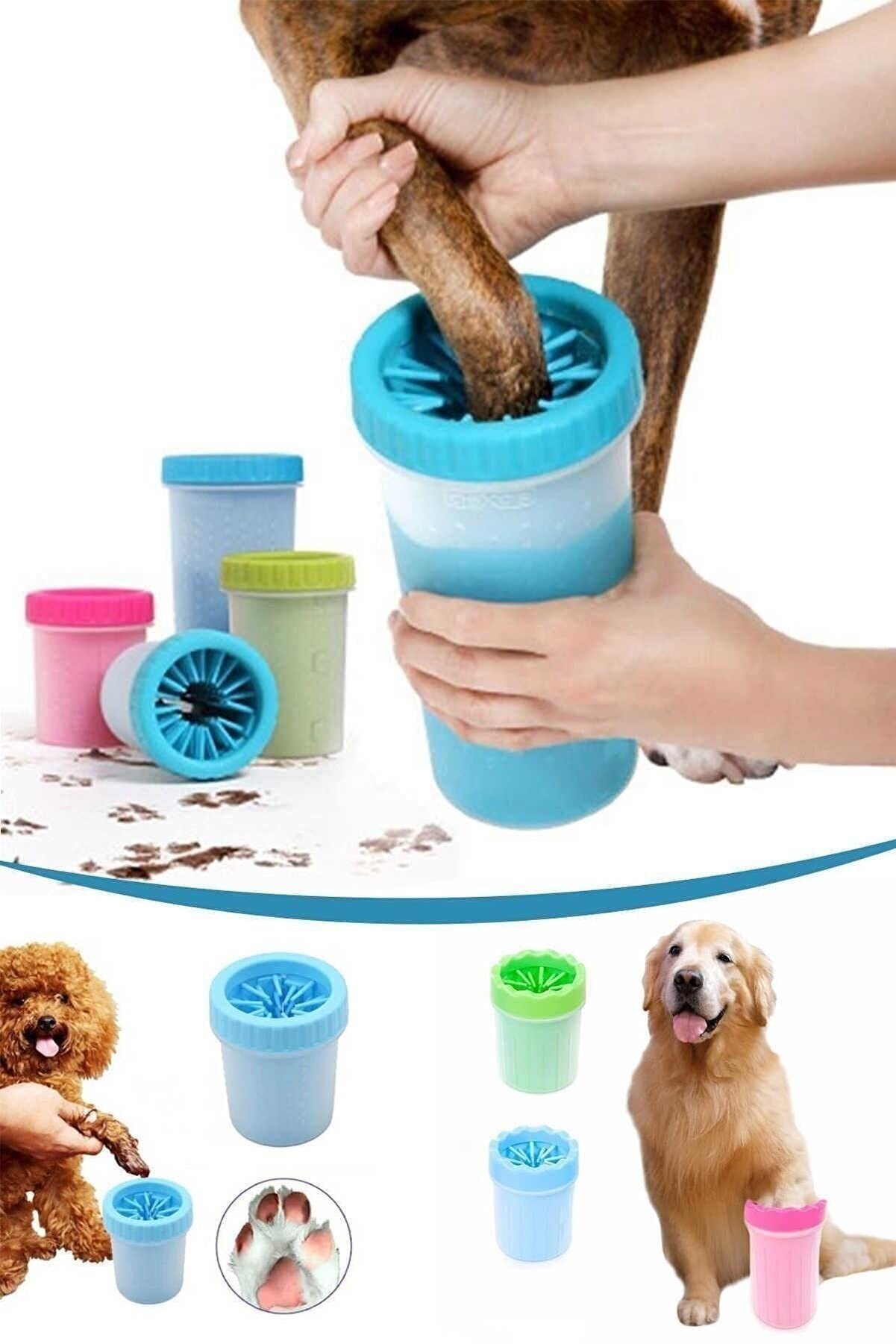 TİNEKE Köpek Ayak Pati Yıkama Ve Temizleme Aparatı -ORTA BOY 1 ADET 11 X9 CM (PEMBE)
