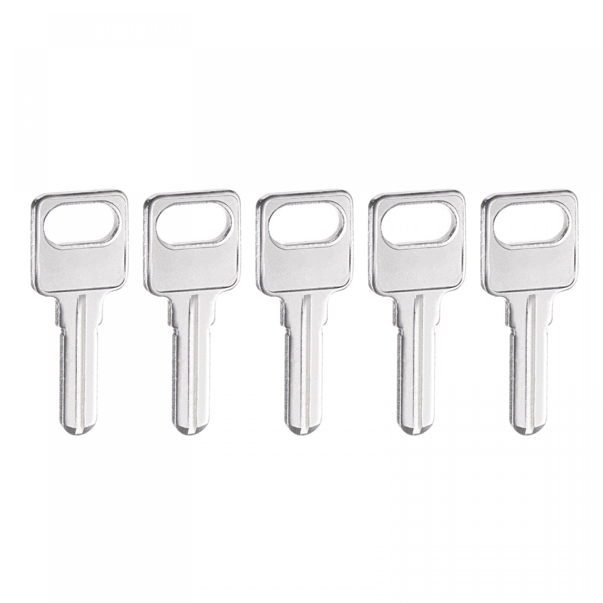 sourcing map Key Blanks, 24mm Length 1 Slot Brass New Uncut Replacement Accessories 5 Pcs