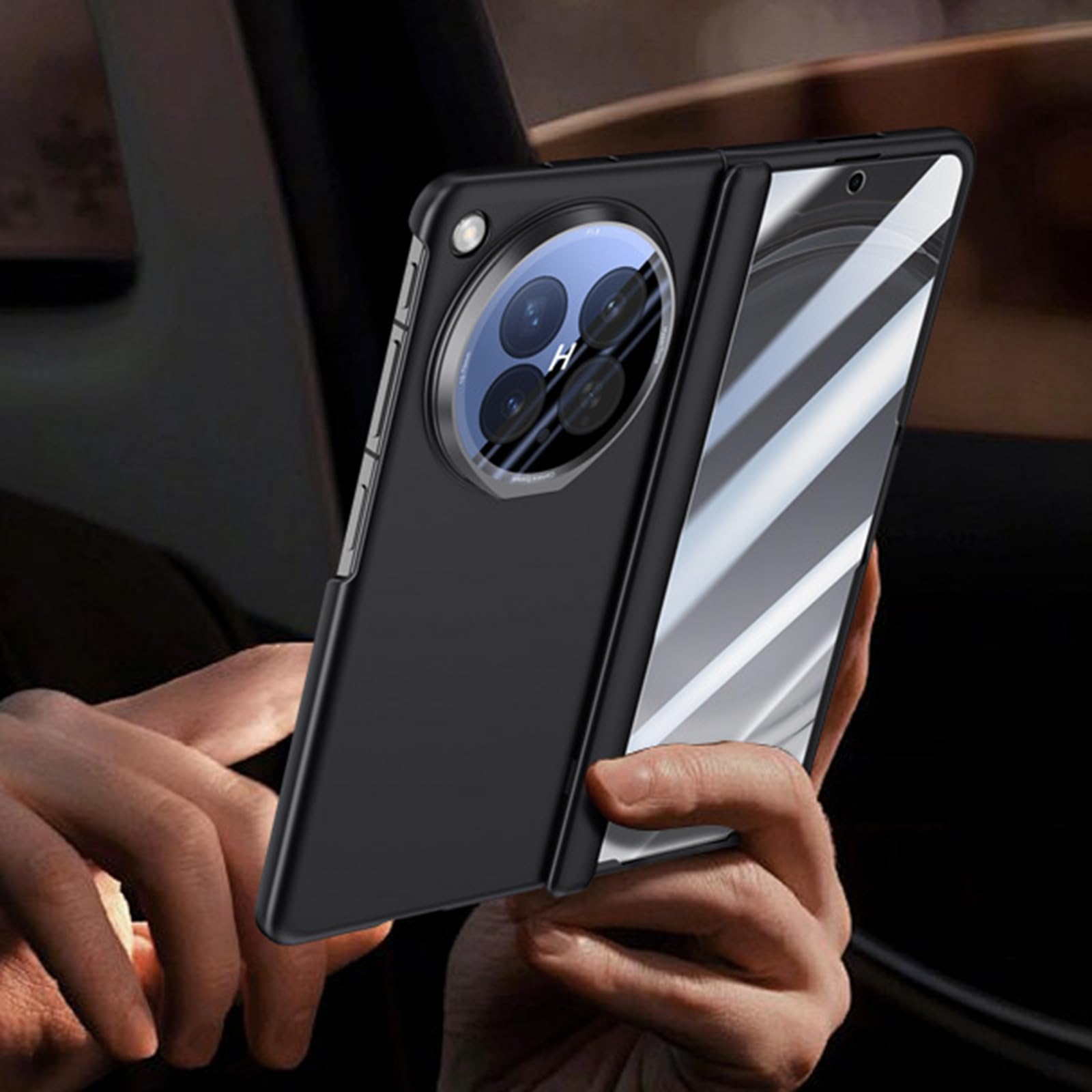 Szary, N6, Anti-Peeping Cover do Oppo Find N6, Ochrona aparatu Uchwyt na zamek błyskawiczny Odporny na wstrząsy Pełna ochrona Powłoka