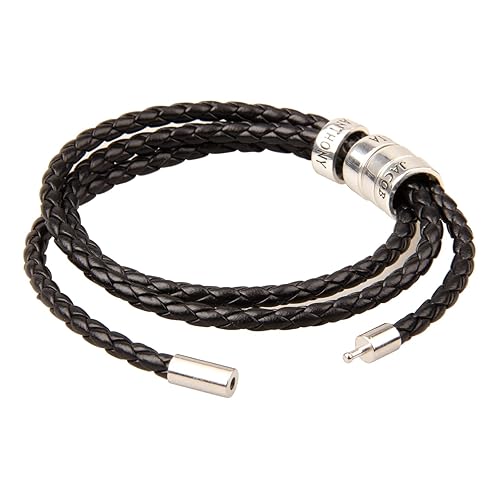 Miniatura 2 de Personalized Mens Leather Bracelet, Family Name Bracelet,Custom Engraved Name Bracelet, Sterling Silver Beads Bracelet, Fathers Day Gift Lover Gifts