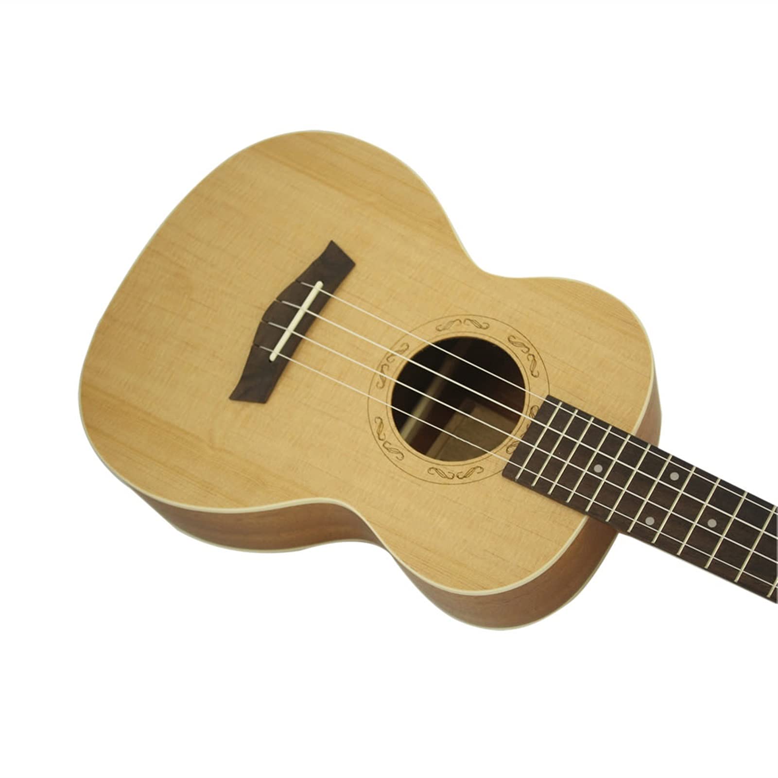 Ukulele koncertowe Początkujący Ukulele 26- calowy TENOR UKELELE Rosewood Fingerboard Świerkowy Panel Sapele Backplate 4 Strings Hawaii Mini Guitar Ukulele (Color : Only Uke)