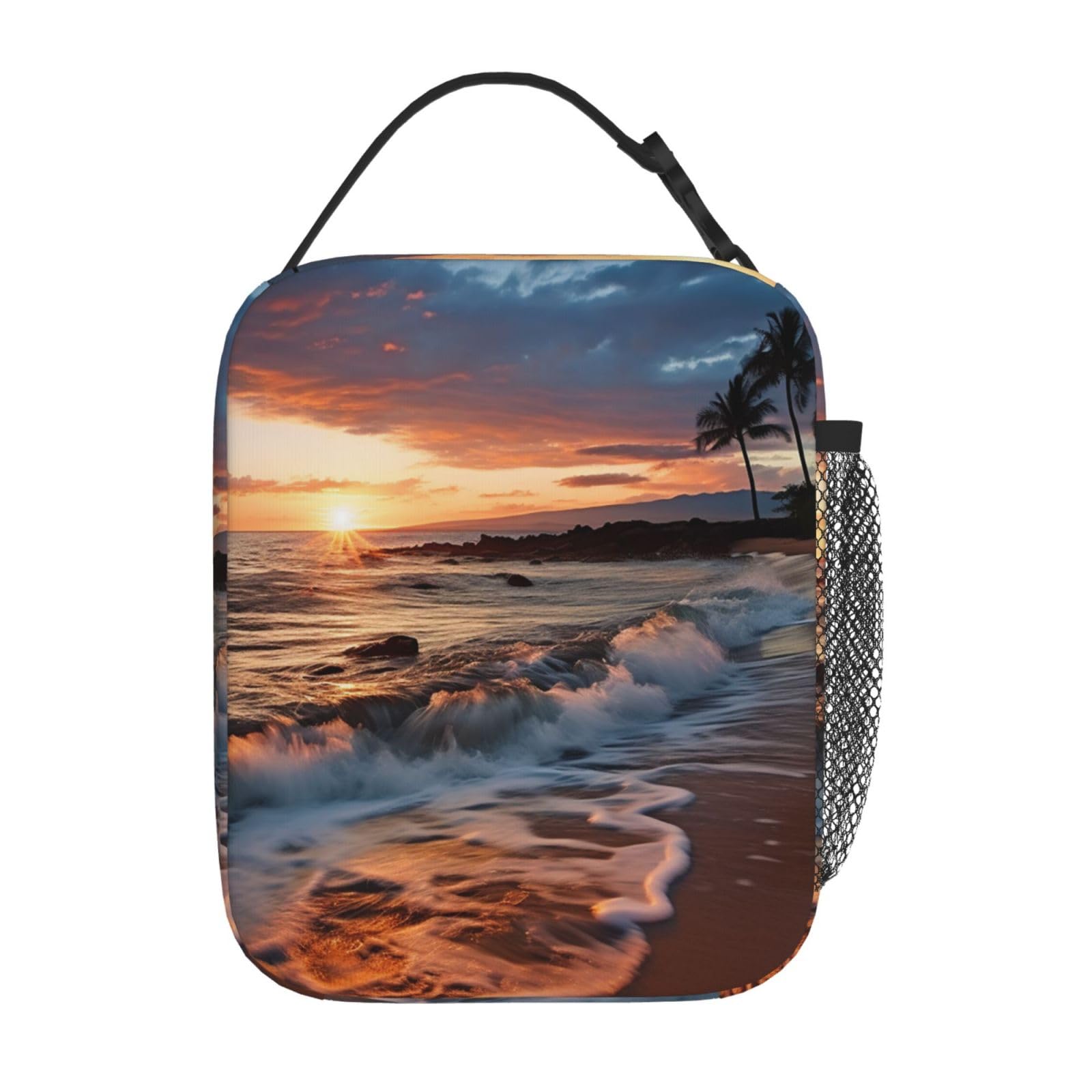 Hawaii-Strand Lunchtasche – Isolierte Lunchbox Für Erwachsene, Wiederverwendbar, Für Büro, Picknick Oder Strand