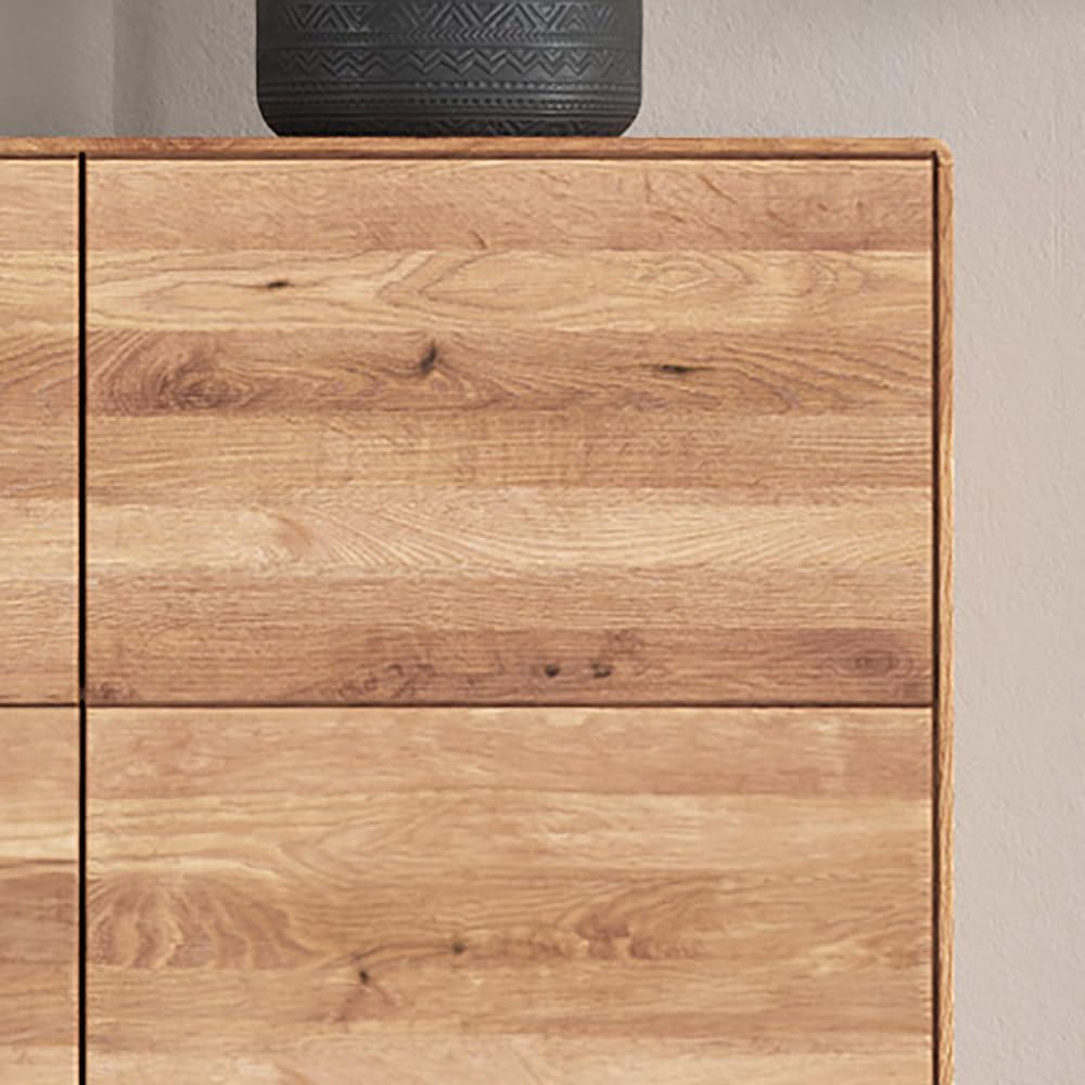 Lomadox Hochschrank Massivholz geölt100 cm breit Wohnzimmerschrank Wohnzimmermöbel modern in massiver Eiche