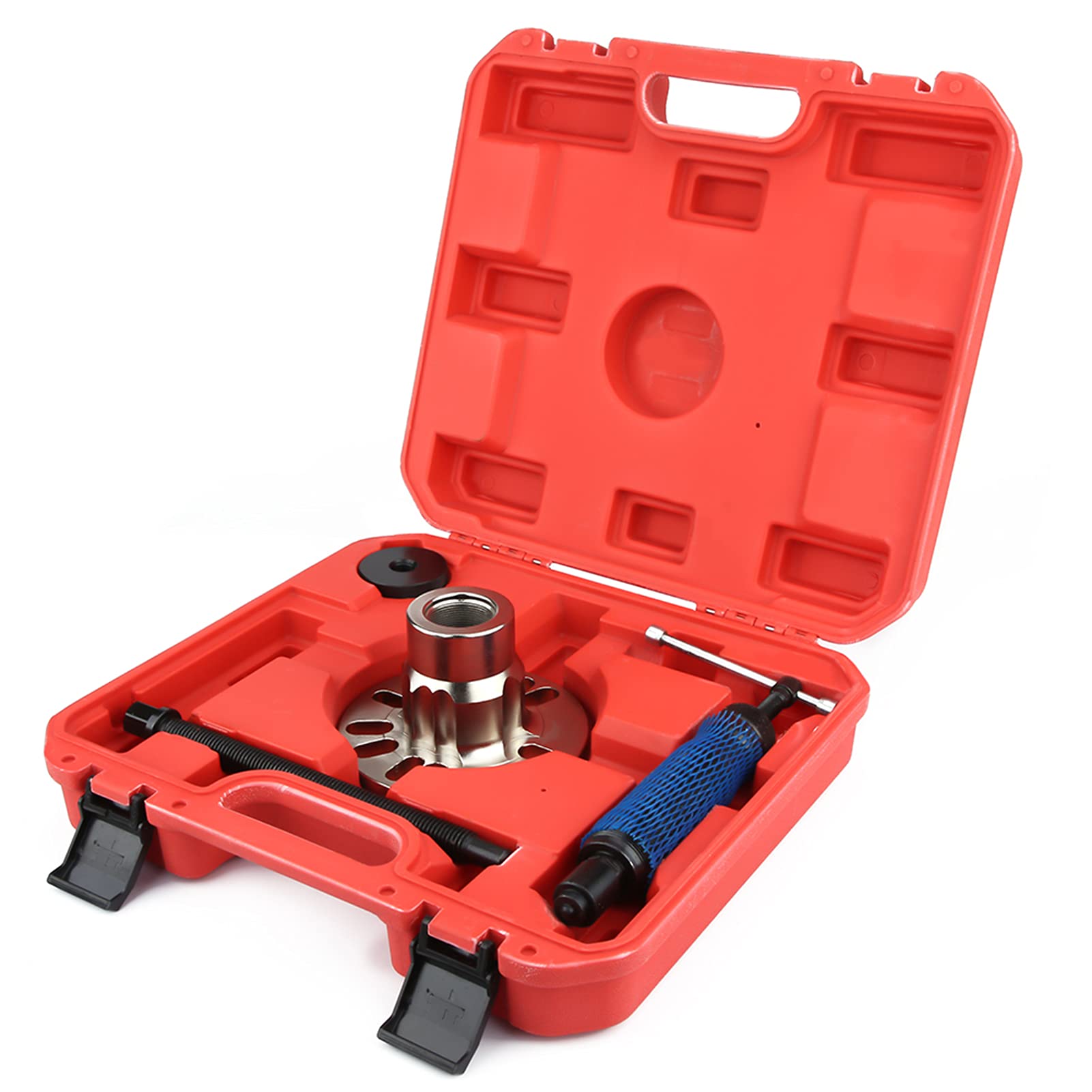 Cocoarm Outil de Moyeux de Roue 10T, éjecteur d'arbre d'entraînement Hydraulique en Acier au Carbone, Kit de 4 Pièces pour Retrait de Moyeu à 4 ou 5 Trous pour Mécaniciens Seat