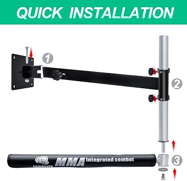 INNOLIFE Boxing bar Punching Speed Trainer Light Weight Spinning Bar Wall Mount Easy Set up