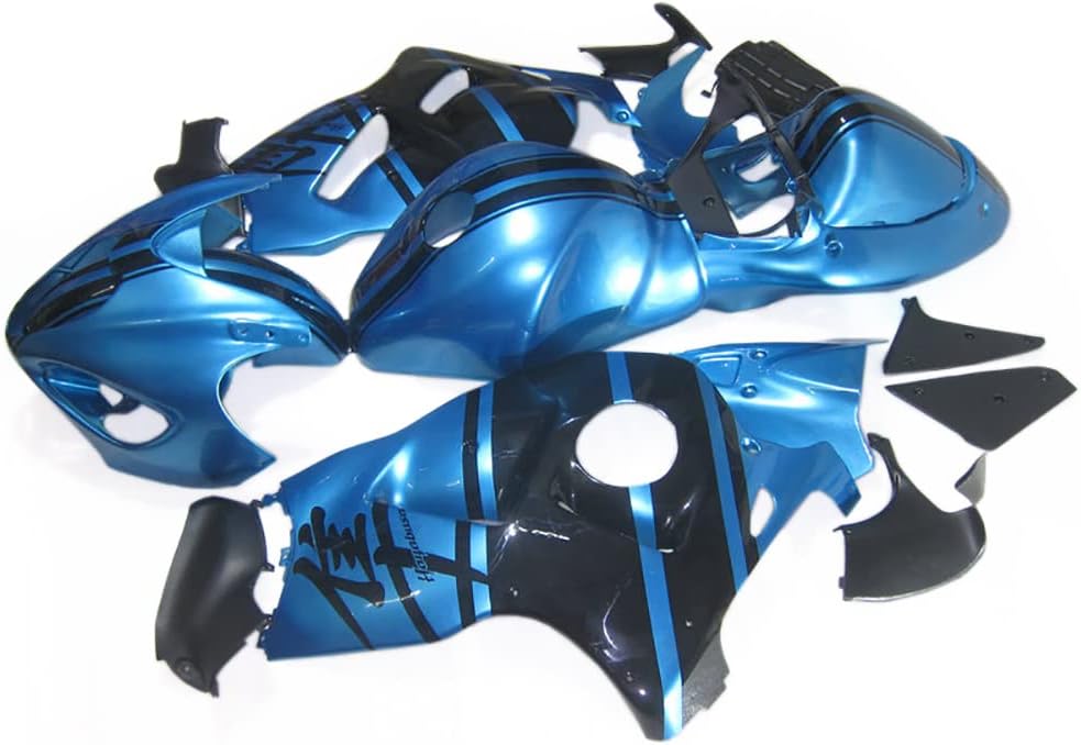 SPMOTOブルーブラックエクステリアパーツセットフルフェアリングキット