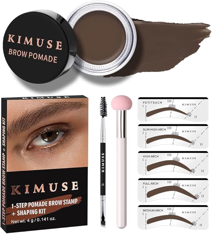KIMUSE Eyebrow Stamp Stencil Kit, Eye Brow Stamping Kit for Perfect