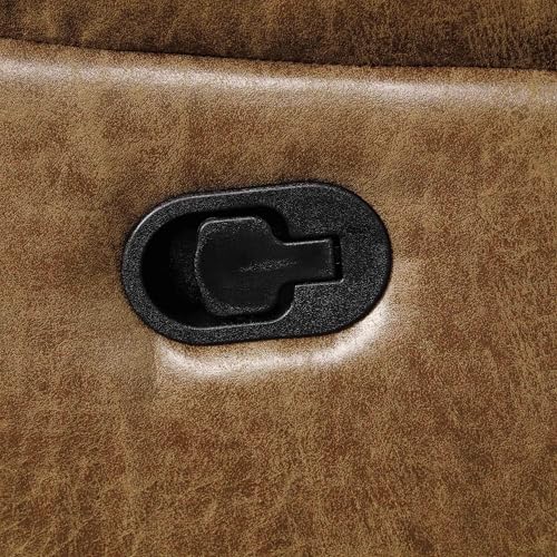 Sillón reclinable con espuma marrón miniatura 3