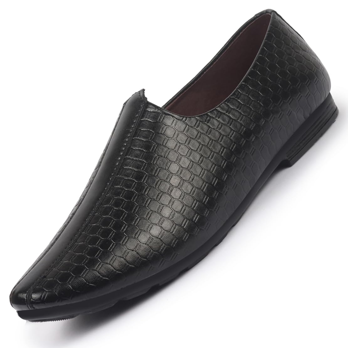 FAUSTO Basics Mens Embossed Ethnic Slip On Juttis and Mojaris (Black, Numeric_11) (B0B86527D1) Amazon Price History, Amazon Price Tracker