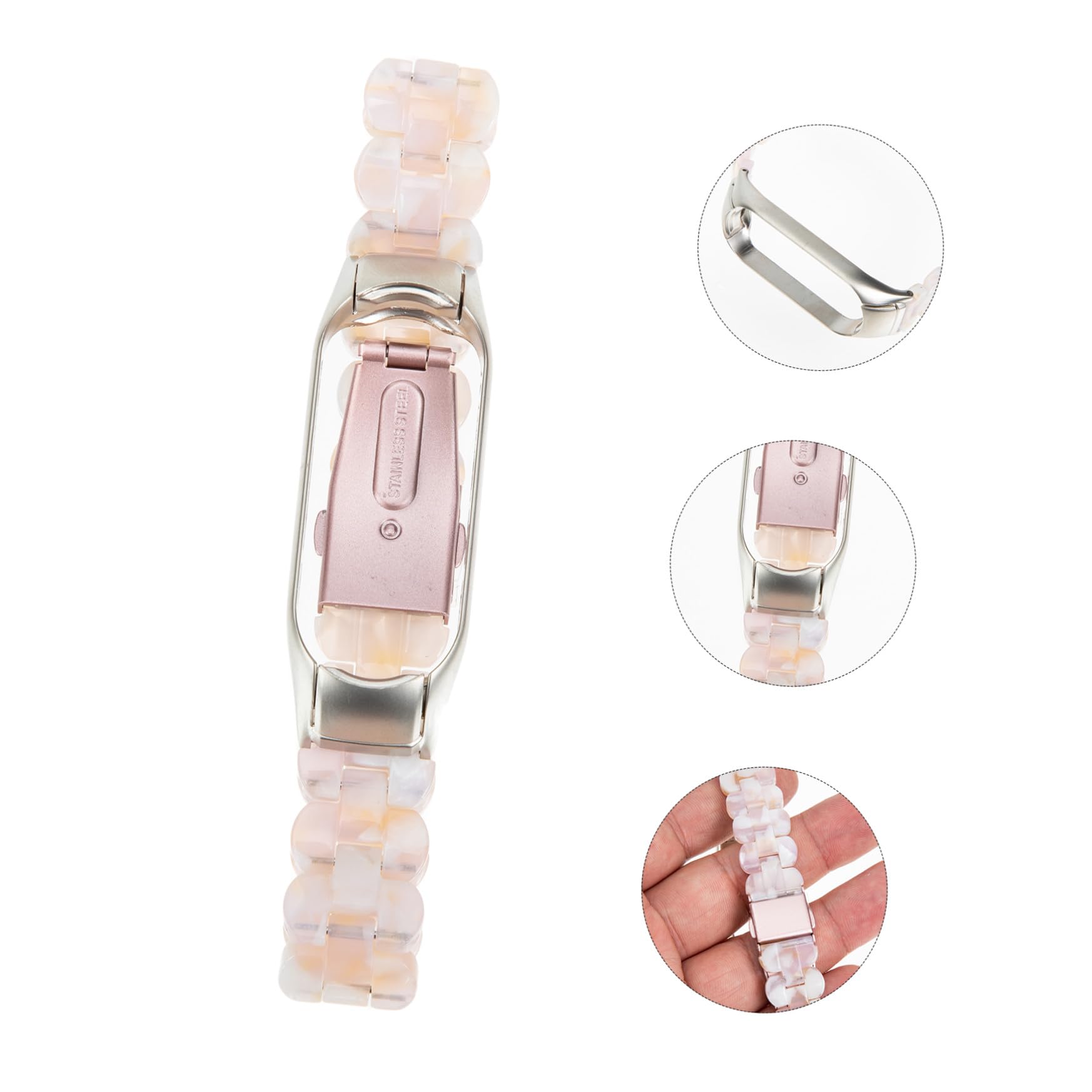 jojofuny 2 Pièces Mi 5 6 Bracelet Résine Montre Bande Résine Bande Remplacement Bande Bracelet Montres Bande 5/6 Sangle 5/6 Montre Bandes Millet 5 Remplacement Ceinture En Acier Inoxydable