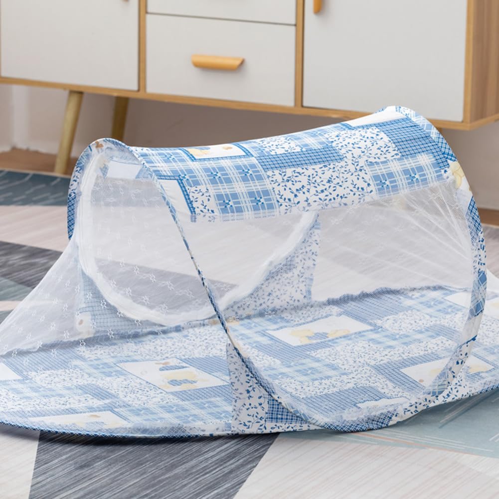 Moustiquaire Lit Bebe avec Fermeture Éclair Pliante pour Berceau/Berceaux/Lit de Voyage Pop Up avec Pare Soleil Anti-UV & Anti-Insectes pour Bébés