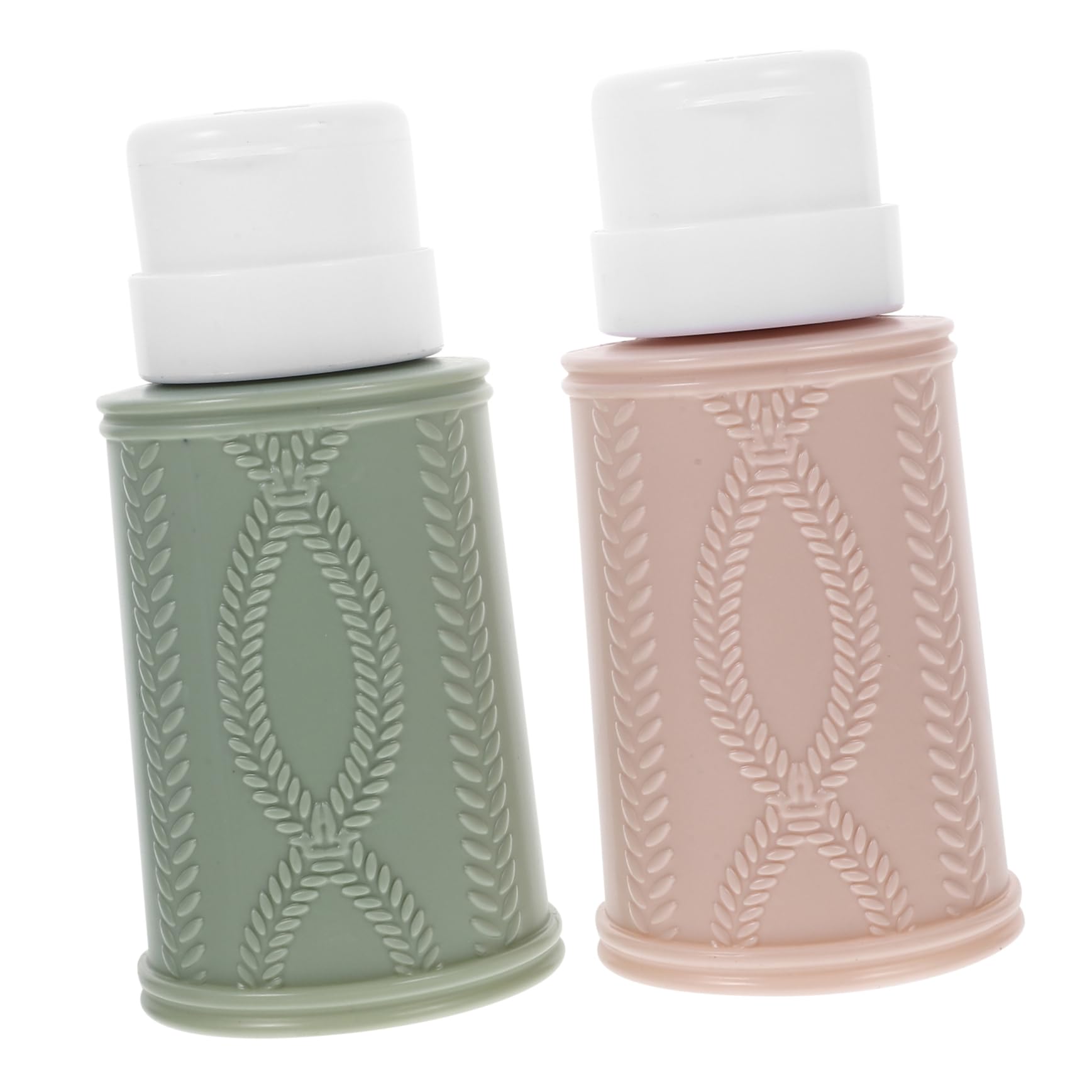 DOITOOL 2pcs Empty Bottle for Nail Art Alcohol Storage Container Depotting Makeup Containers Liquid Dispenser Manicure Supplies Push down Pump Dispenser Leakproof Liquid Bottle Bottled