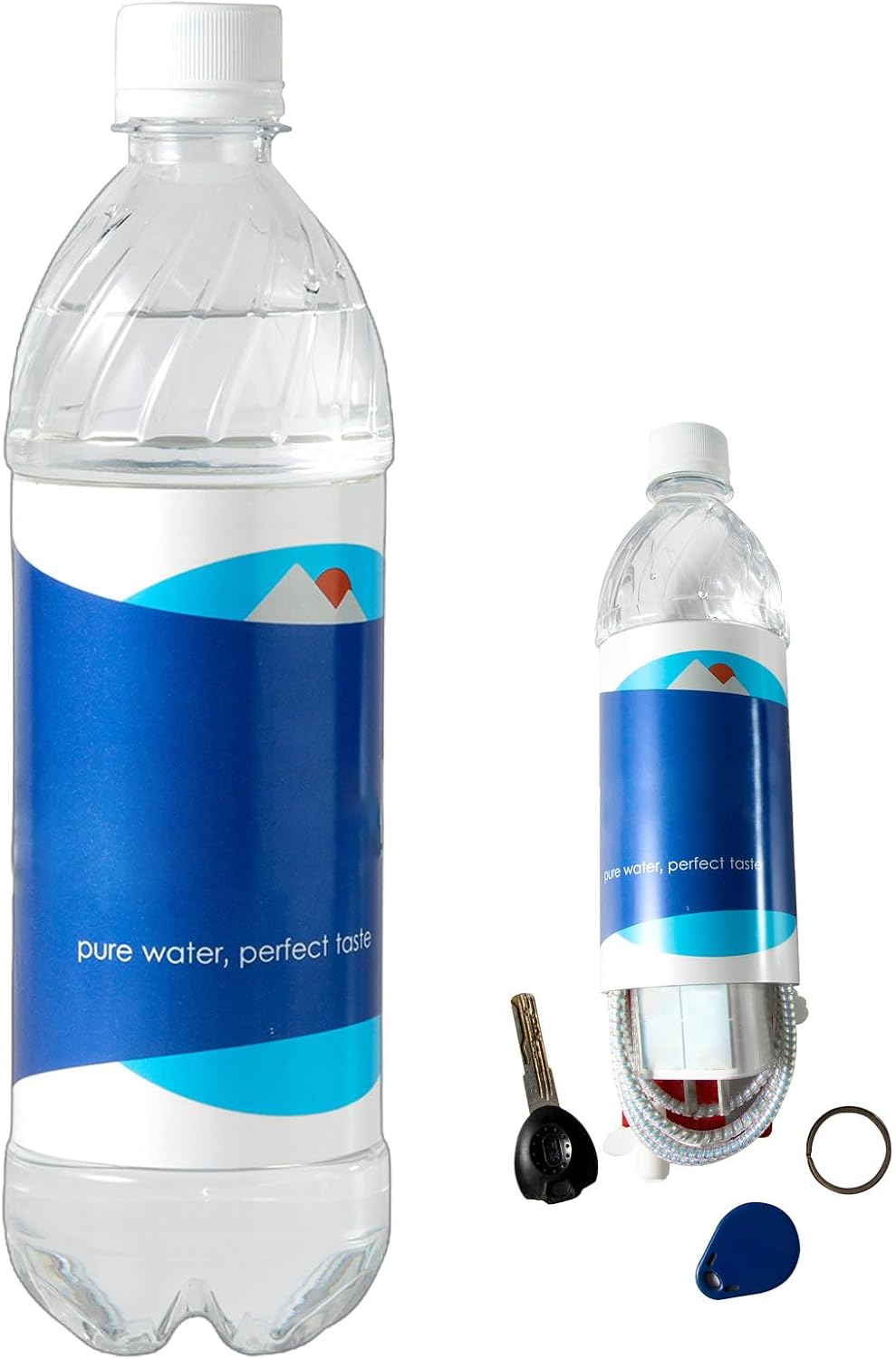 Diversion Safe Water Bottle Secret Stash, Transparent Water Bottle Safe Storage Bottles With Hidden Compartment, For Keys, Cash And Valuables, For Traveling, Camping, Hiking