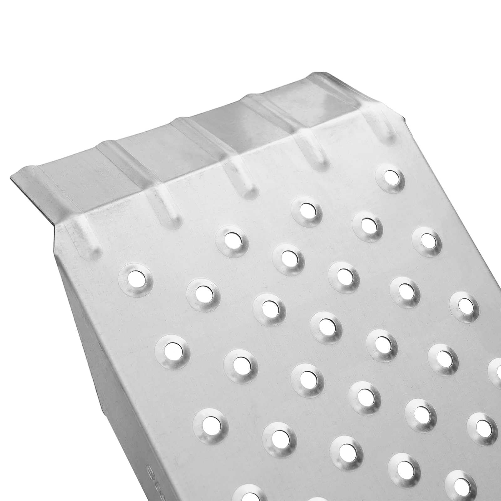 Rampa de carga de acero galvanizado 159 x 23 x 5 cm, capacidad de carga de 200 kg, rampa plegable para motocicleta, quad, coche, silla de ruedas y taller, antideslizante, color plateado