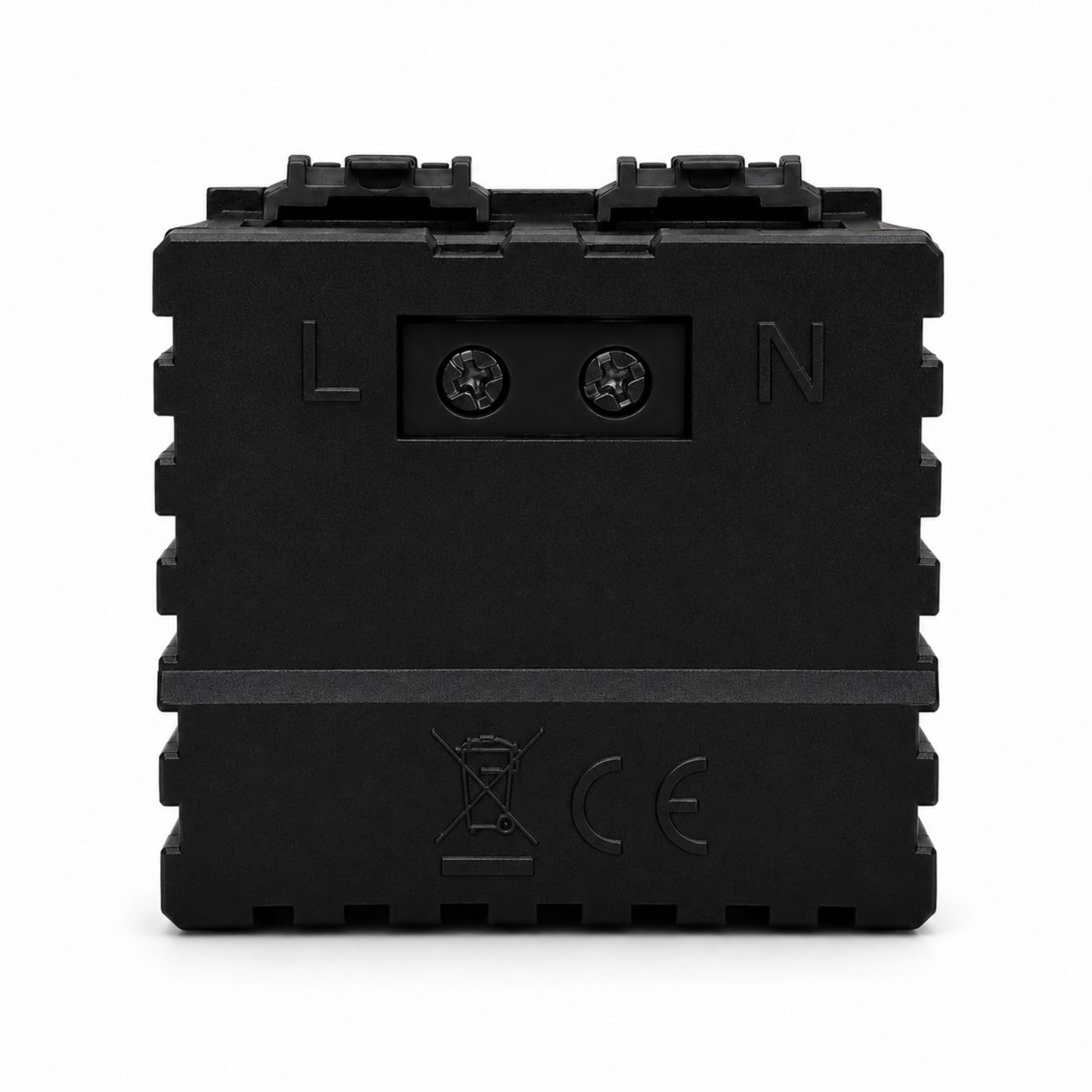 8 Pezzi Caricatore Doppio USB-C 45W, Compatibile Bticino Living International, Presa USB Tipo C da Incasso, 2 Moduli, Ricarica Rapida 5V 9V 12V 15V 3A e 20V 2.25A, Nero