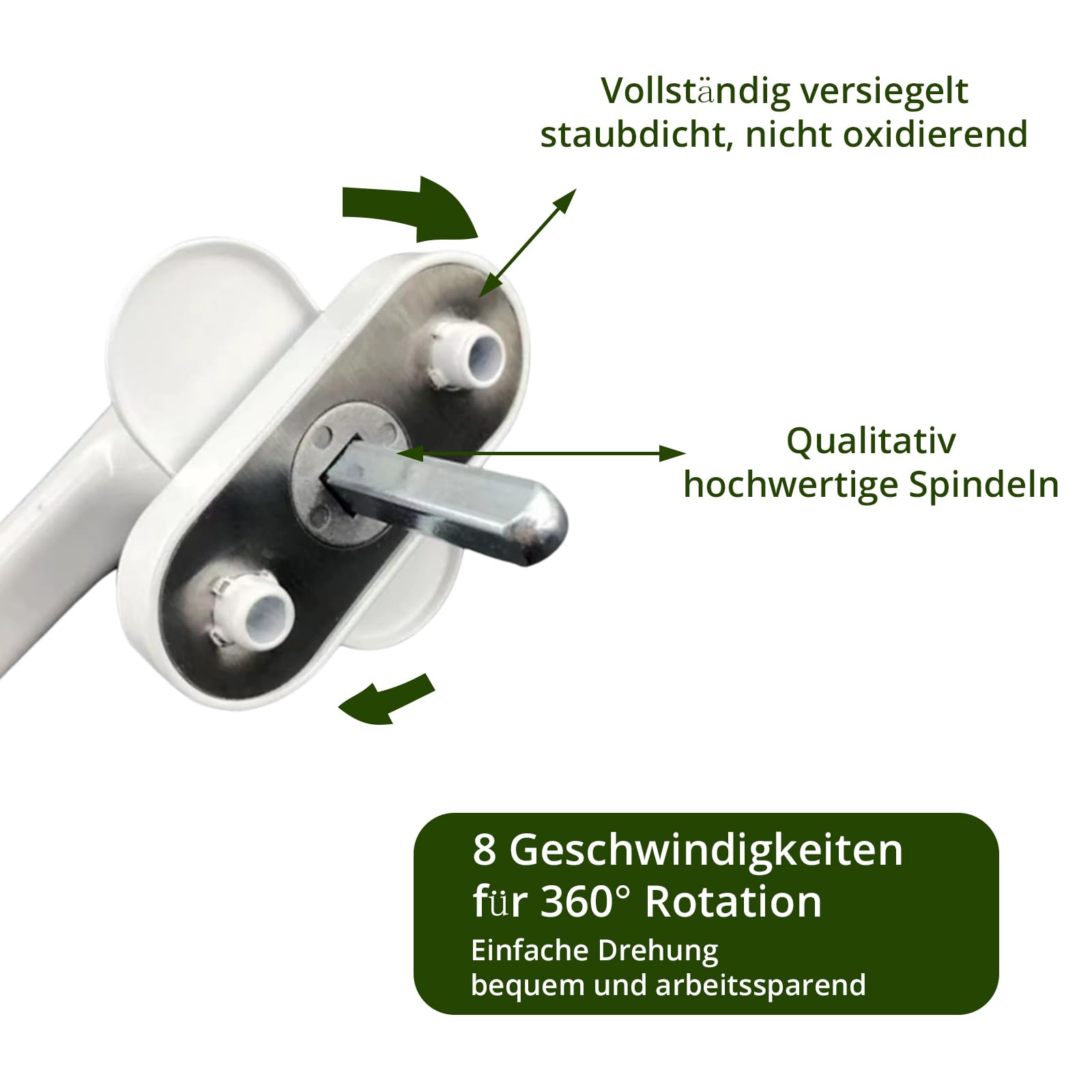 LAVCK Window Handles, White, 1 Piece Window Handle, Aluminium Window Lock, Balcony Door Handle without Lock Cylinder - Image 3