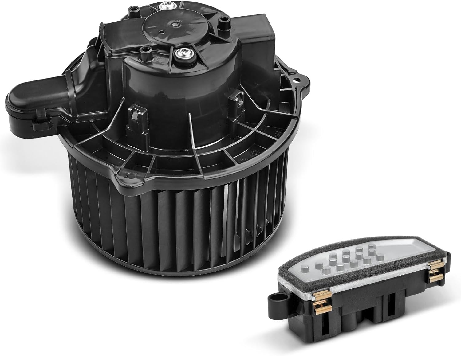 A-Premium HVAC Heater Blower Motor and Resistor Assembly Compatible with Chevrolet Vehicles - Bolt EV 2017 - Front Side, 2-PC Set