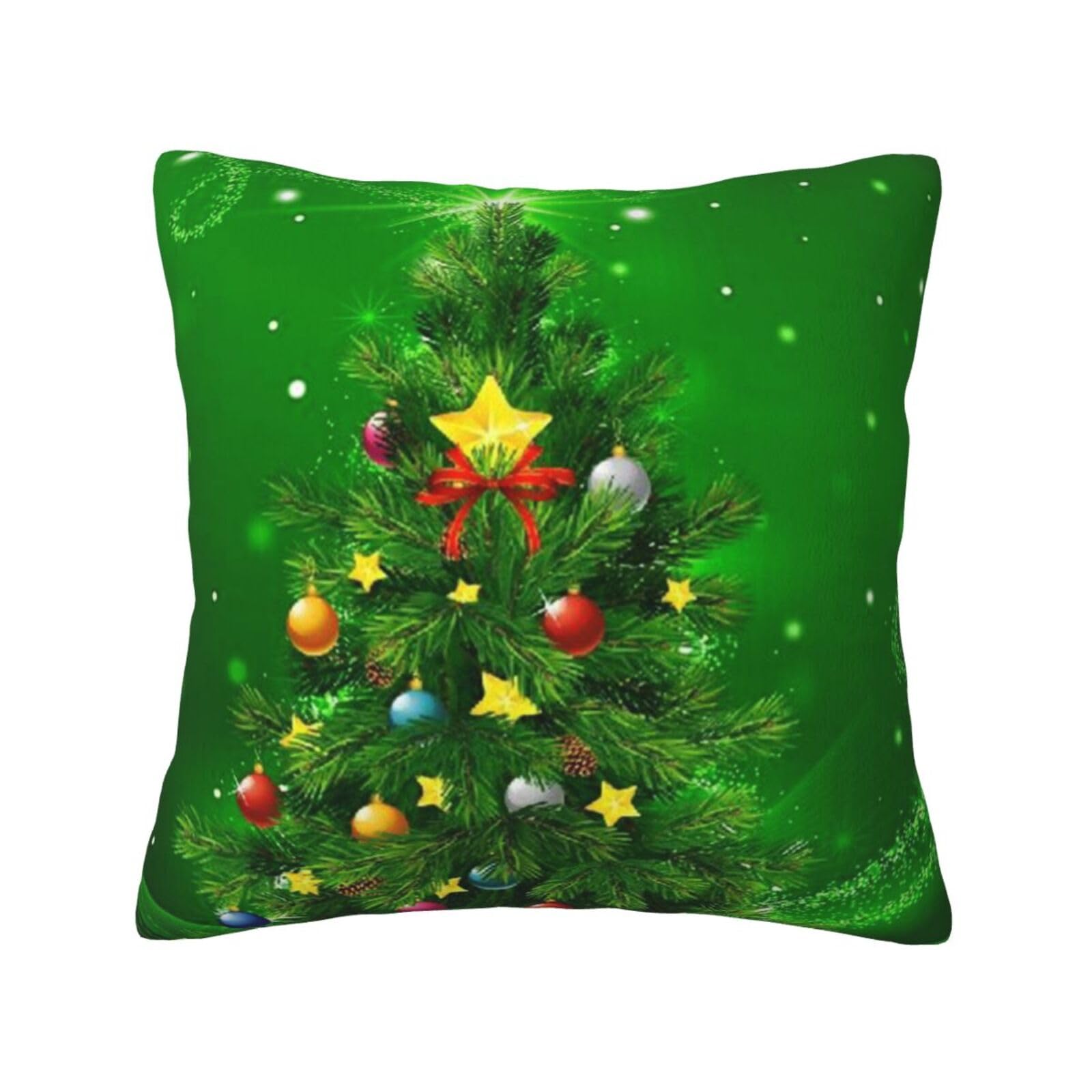 YFSGDLBN christmas trees printed Velvet pillowcase decorative Cushion Cover