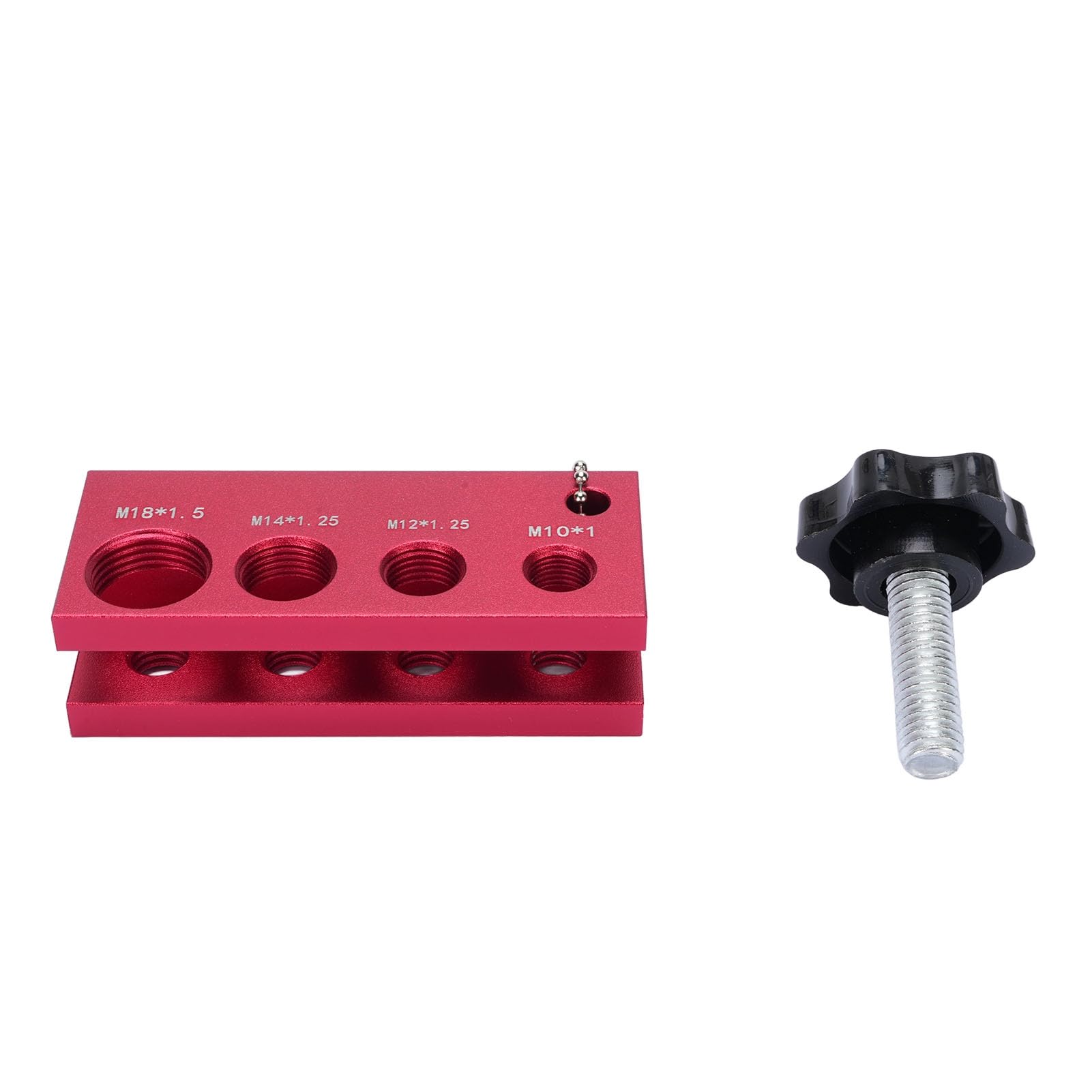Wakects Herramienta de Ajuste de Bujías, Calibrador de Bujías, de Aluminio, Fácil de Usar, Precisa, Compacta, Ligera, con Textura Mate, para de 10 Mm, 12 Mm, 14 y 18 (Rojo)