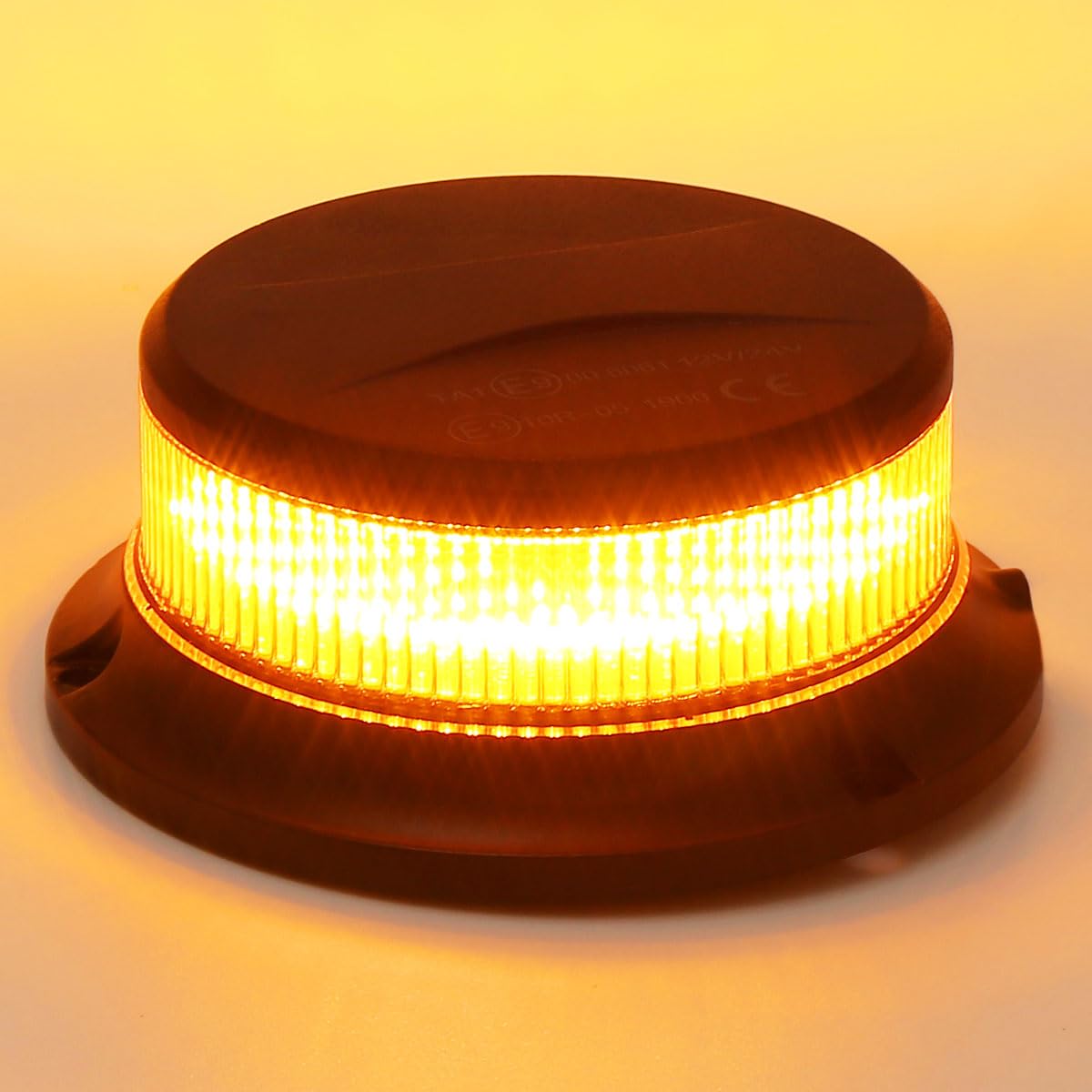 12V 24V Gelbe Rundumleuchte Magnet Blitzleuchte Orange 7x Blitzmuster KFZ Warnleucht Magnetisch Auto Traktor LKW