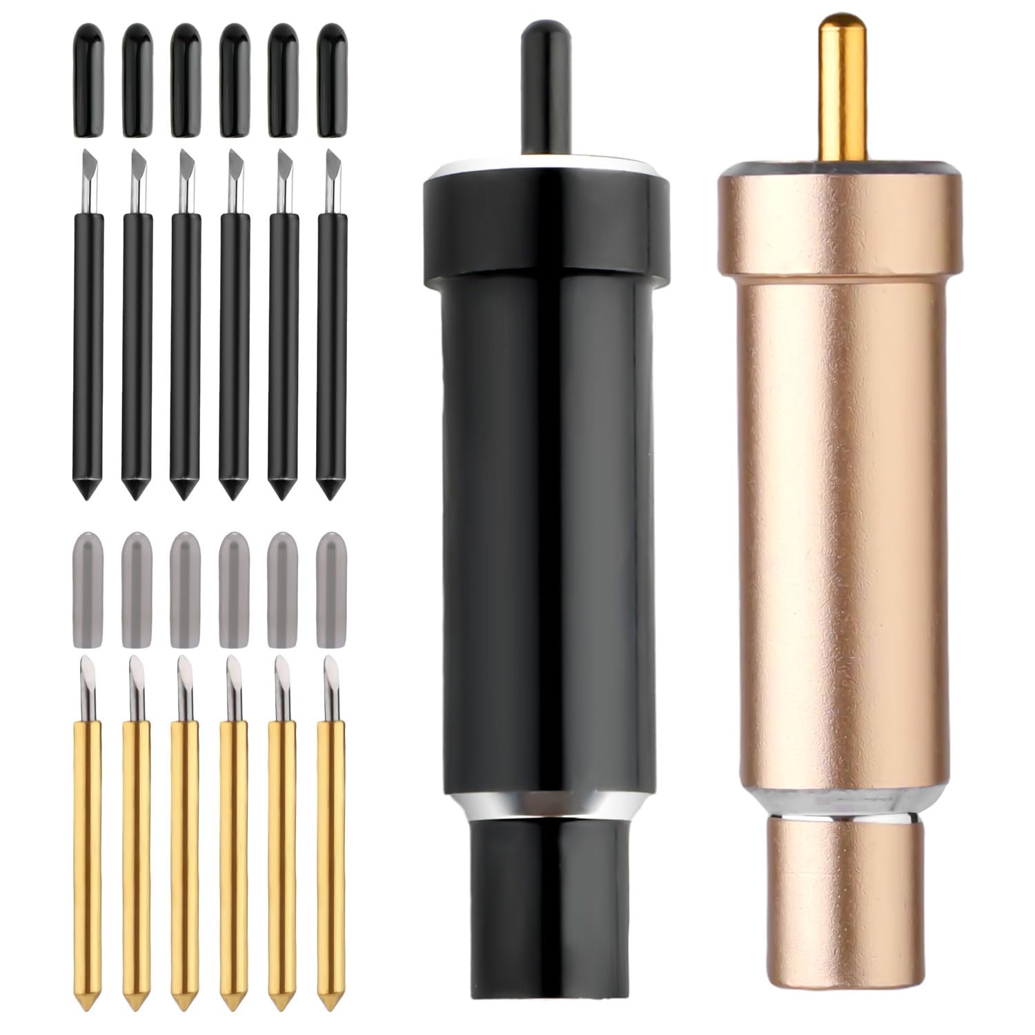 Paquete de 14 Cuchillas de Punta Fina y Bloques de Cuchillas, Cuchilla de Corte Profundo y Carcasa Resistentes de Repuesto de Cuchilla de Punta Fina Compatibles con Explore Maker