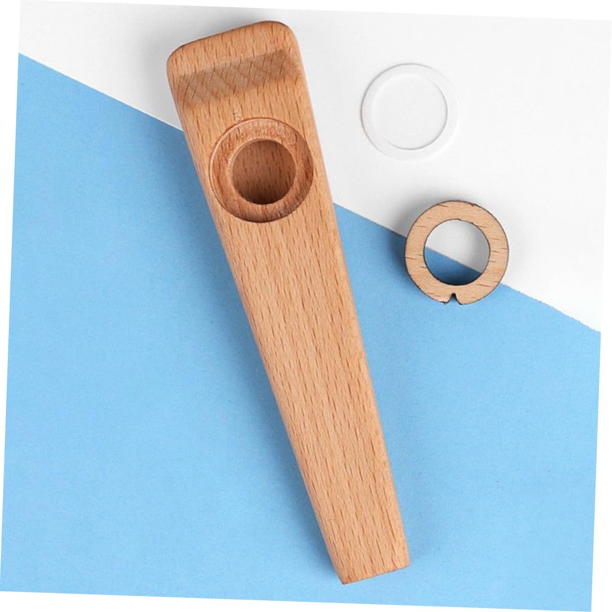 Hemobllo Kazoo Profesional de Madera Pulida Compacto y Portátil Instrumento Fácil de Tocar para Acompañar Guitarra Ukelele Violín y Piano para Iniciación Musical y Entretenimiento