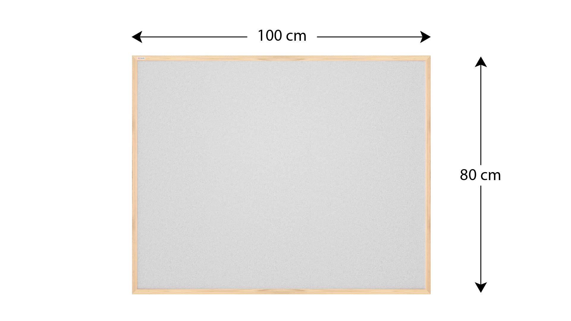 ALLboards Hellgrau Pinnwand mit Holz Rahmen 100x80cm Korktafel Korkwand Pinnwand Kork