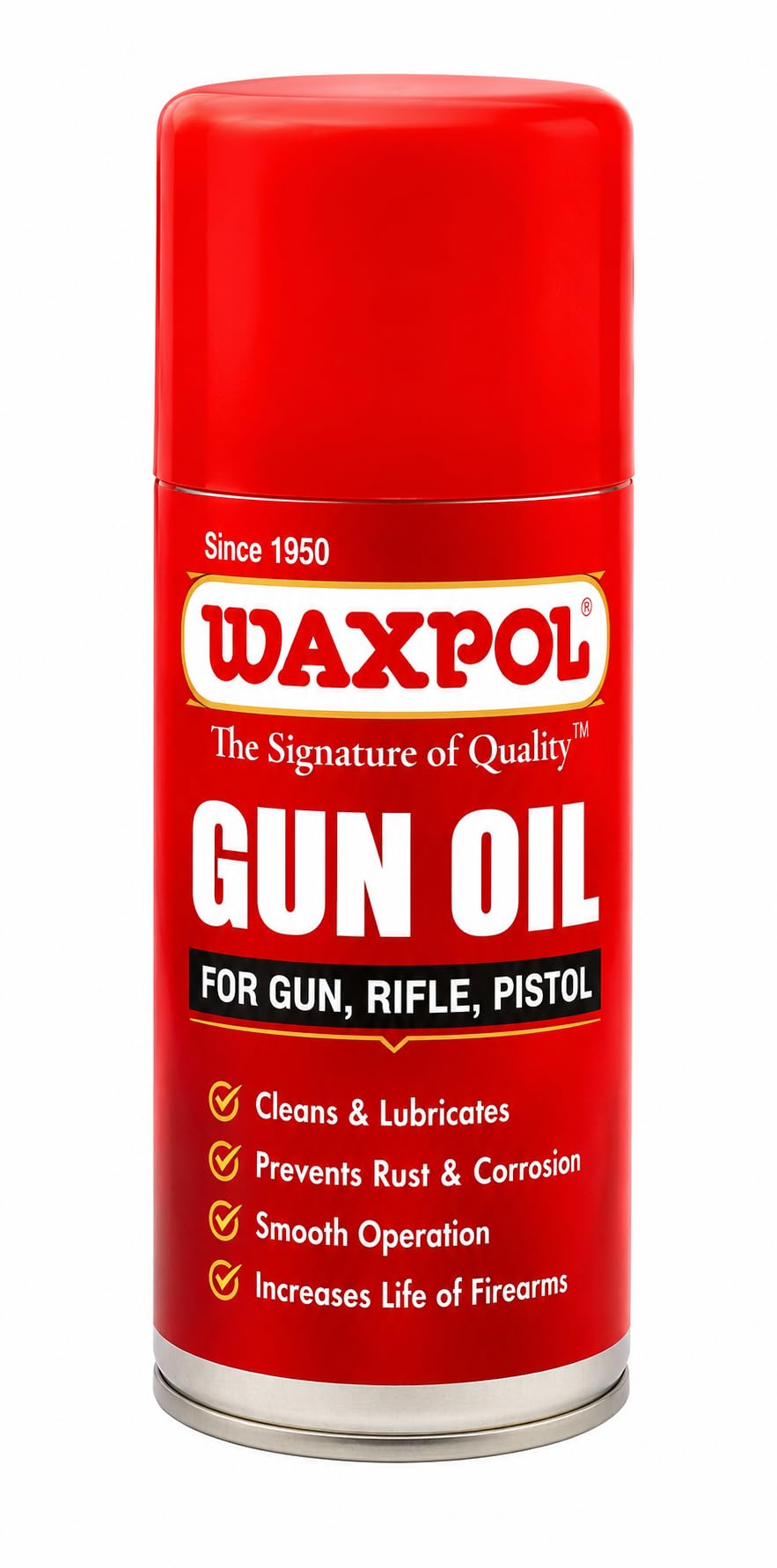 Waxpol Premium Gun Oil 150 ml with Aerosol Spray For Clean, Lubrications, and Rust Protect Against BuildUp | Advanced Military Grade CLP Degreaser Oil All Firearms-image-4