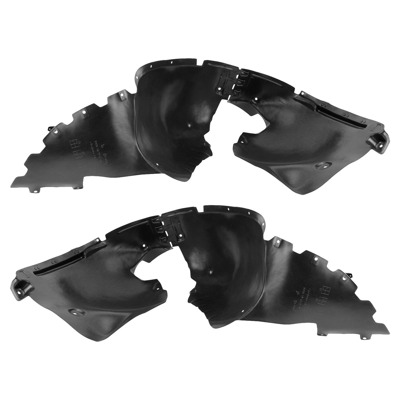 TRQ Front Inner Fender Liner Set Compatible with 2010-2013 Buick LaCrosse