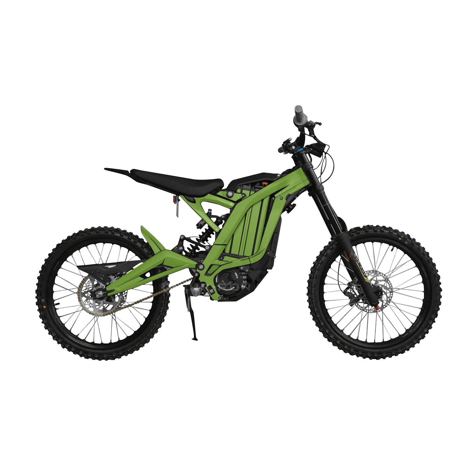 Surron Light Bee Graphics Kit Wrap - Solid Lime Green - Sur-Ron Skin - Premium 3M Vinyl Protective Wrap Decal Cover - Easy to Apply | Crafted in The USA by MightySkins