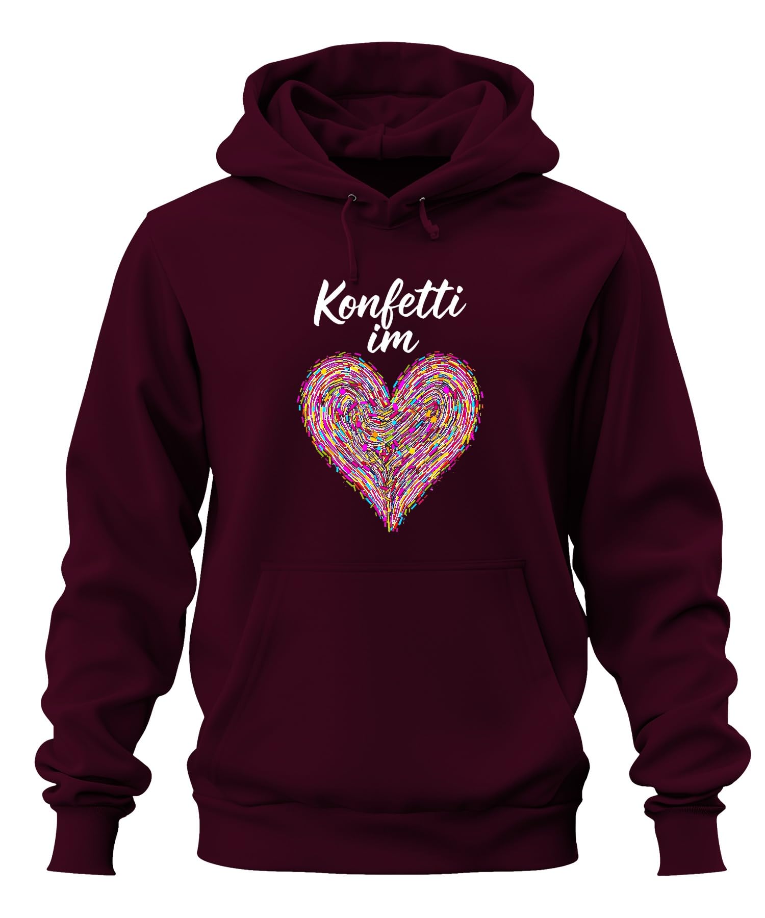 Konfetti serce kolorowa miłość impreza prezent urodzinowy prezent walentynki unisex bluza z kapturem bluza z kapturem