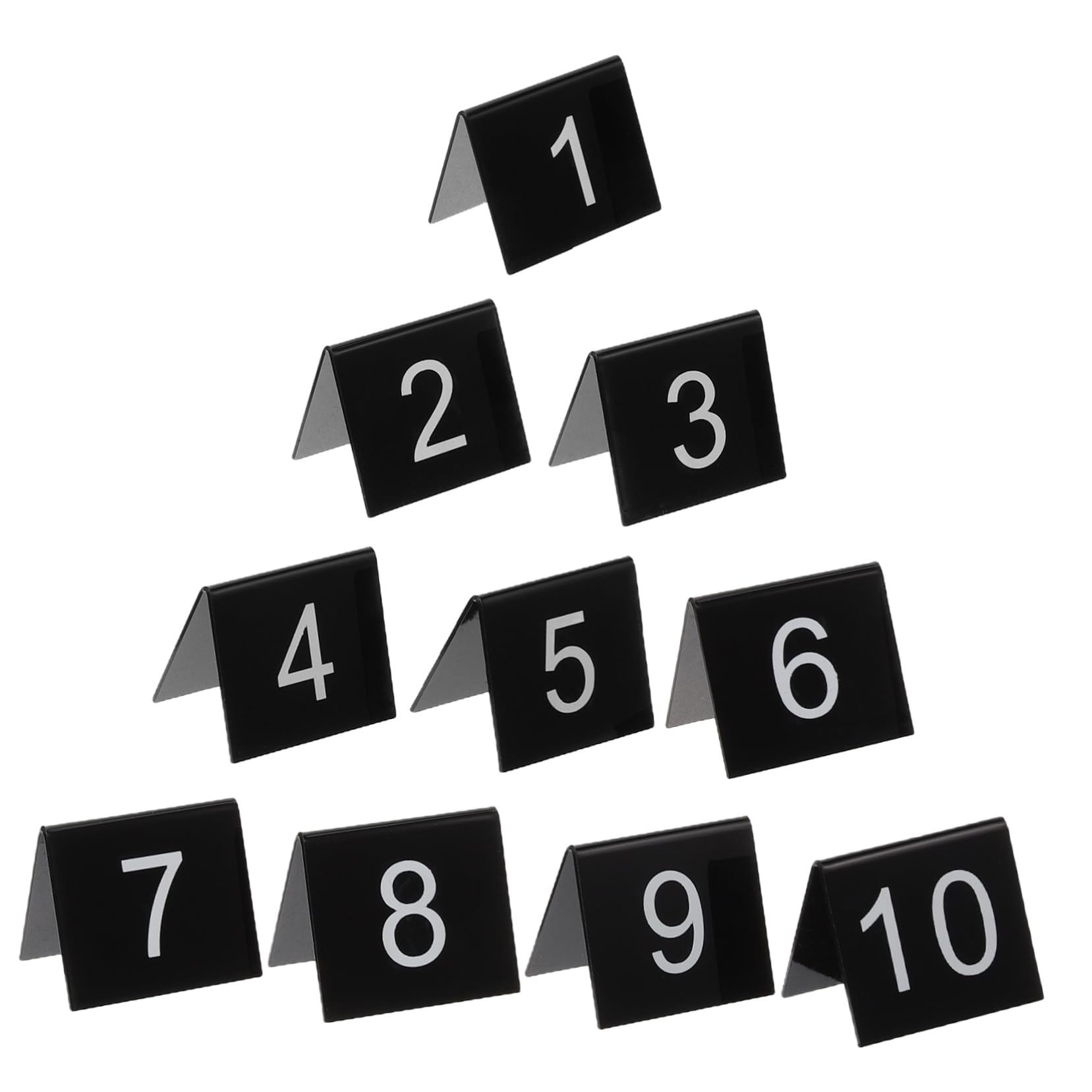 10Pcs Triangle Number Evidence Markers Acrylic Crime Scene Markers for Table Signs Sturdy and Practical for Detective Games and Decor