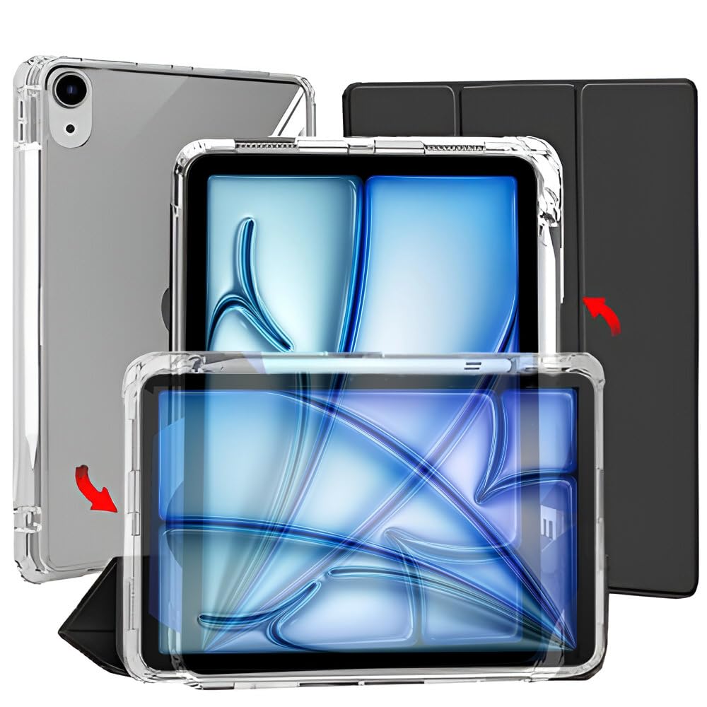 ProElite Sliding Detachable Smart Flip Case Cover for Apple iPad Air 11 M2 2024, iPad Air 5th/4th Gen 10.9 inch with Pencil Holder, Black (B0C6KQ1V36) Amazon Price History, Amazon Price Tracker