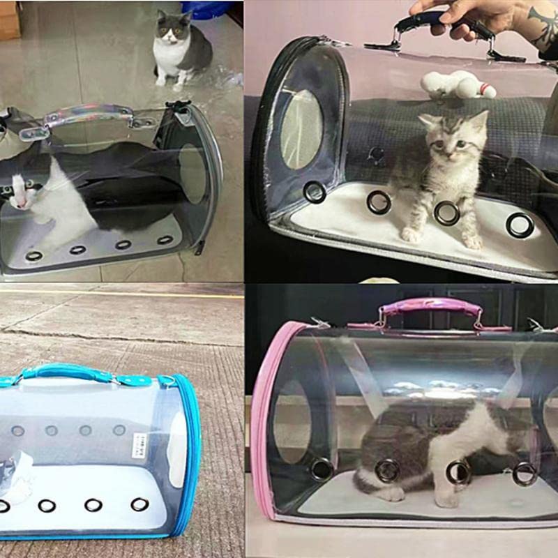 Amazon | クリアラージペットキャットドッグキャリーバッグ透明ベンチ