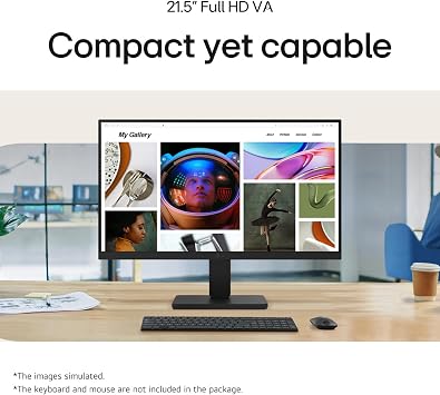 LG Monitor 22U401A-B, 22 Inch, Full HD 1080p, 100Hz, 5ms GtG, VA Panel, Smart Energy Saving, Anti-Glare, HDMI, D-Sub, Matte Black