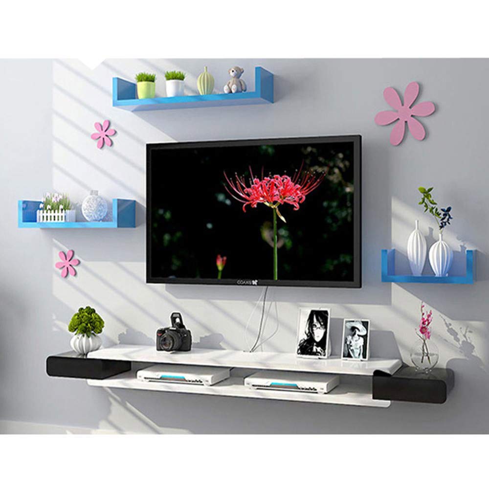 Slish Home Entertainment Sto Solut - Mobile da parete per TV da 90 cm, con mensola sospesa per lettore DVD/Blu-Ray e satellitare